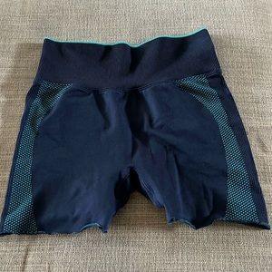 blue teal workout spandex